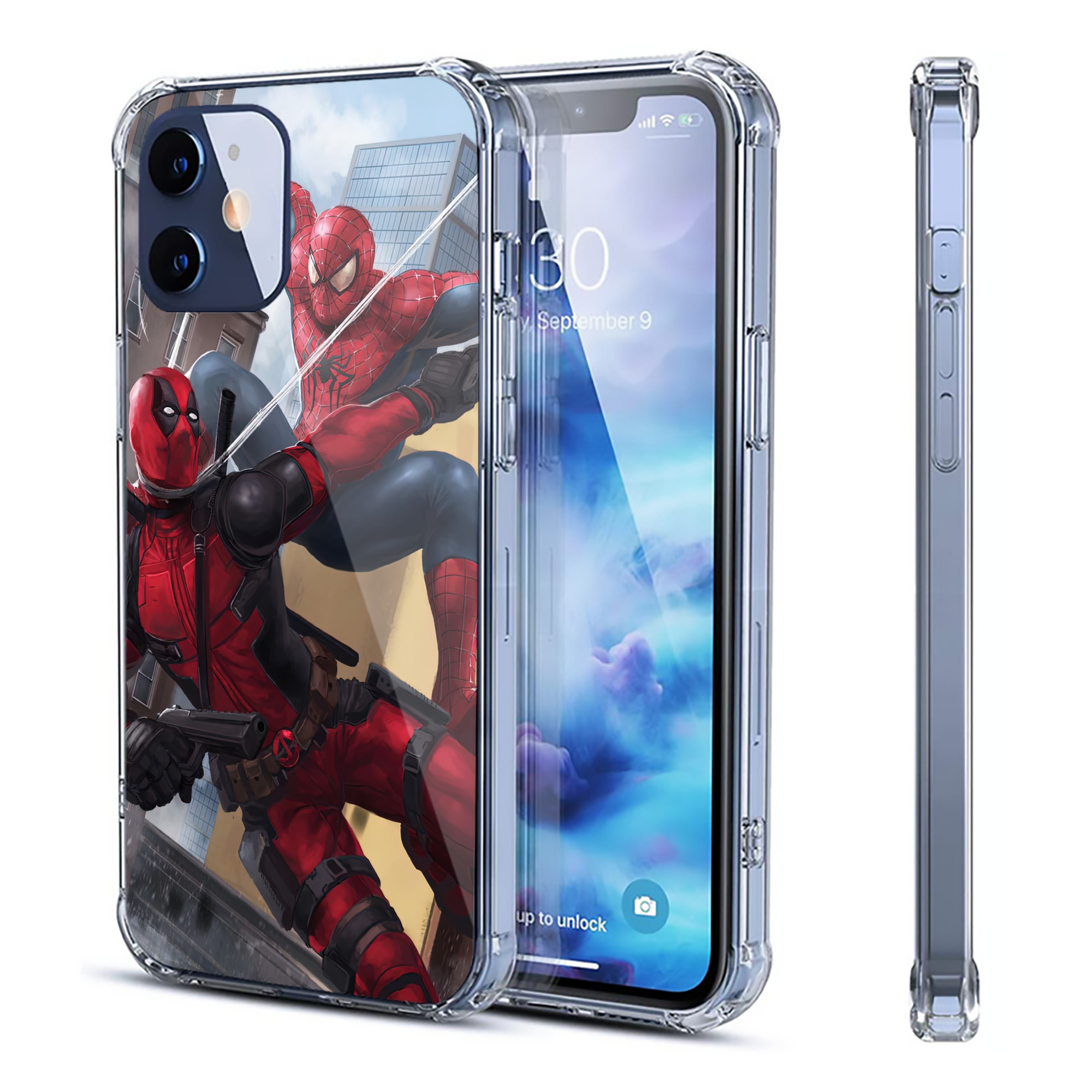 （画像用） Deadpool デッドプール 【iPhone 12シリーズ対応】透明スマホケース（クリアソフトケース）
